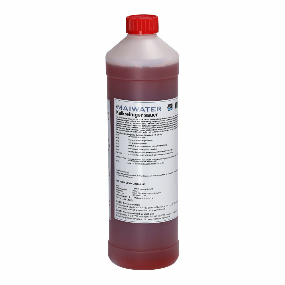 Maiwater Kalk und Grundreiniger Sauer Rot 1Liter