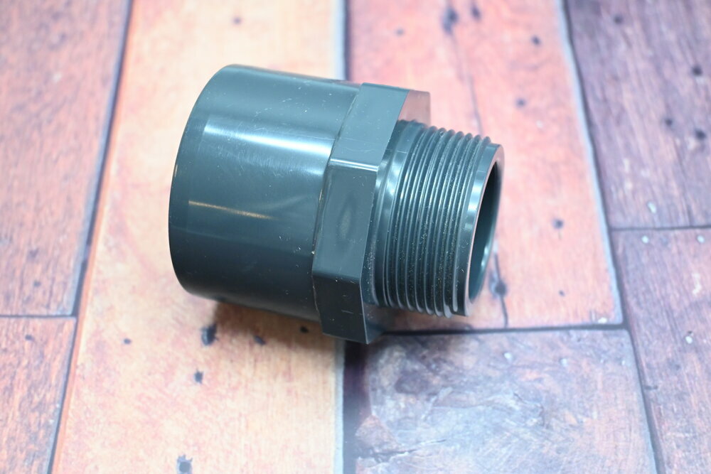 PVC Übergangsnippel, Klebemuffe x AG 50mm x 1 1/2" PN16