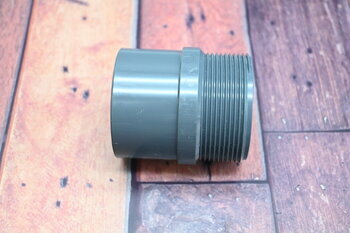 PVC Übergangsnippel, Klebemuffe x AG 50mm x 2" PN16